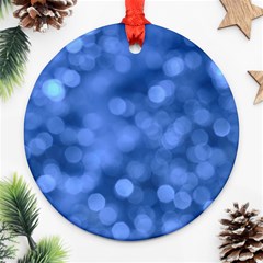 Light Reflections Abstract No5 Blue Ornament (round) by DimitriosArt