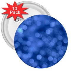 Light Reflections Abstract No5 Blue 3  Buttons (10 Pack)  by DimitriosArt