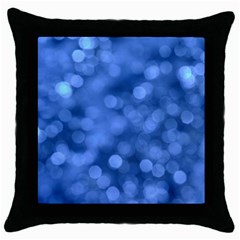 Light Reflections Abstract No5 Blue Throw Pillow Case (black) by DimitriosArt