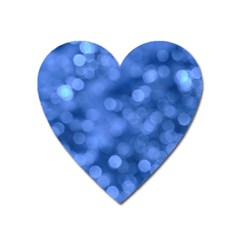 Light Reflections Abstract No5 Blue Heart Magnet by DimitriosArt