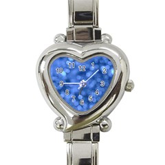 Light Reflections Abstract No5 Blue Heart Italian Charm Watch by DimitriosArt