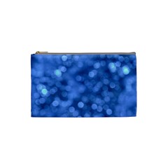 Light Reflections Abstract No5 Blue Cosmetic Bag (small) by DimitriosArt