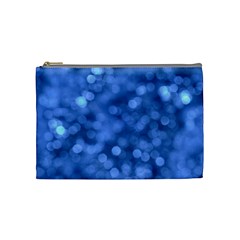 Light Reflections Abstract No5 Blue Cosmetic Bag (medium) by DimitriosArt