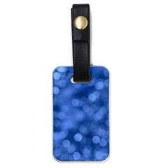 Light Reflections Abstract No5 Blue Luggage Tag (one Side) by DimitriosArt