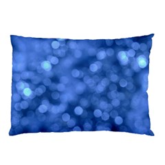 Light Reflections Abstract No5 Blue Pillow Case (two Sides) by DimitriosArt