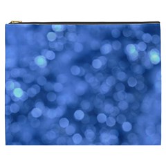 Light Reflections Abstract No5 Blue Cosmetic Bag (xxxl) by DimitriosArt