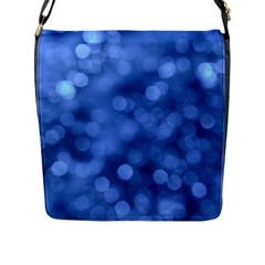 Light Reflections Abstract No5 Blue Flap Closure Messenger Bag (l) by DimitriosArt