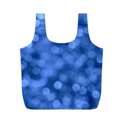 Light Reflections Abstract No5 Blue Full Print Recycle Bag (m) by DimitriosArt