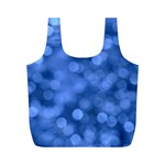 Light Reflections Abstract No5 Blue Full Print Recycle Bag (M) Front