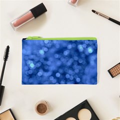 Light Reflections Abstract No5 Blue Cosmetic Bag (xs) by DimitriosArt