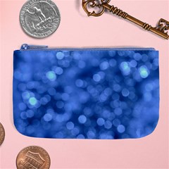 Light Reflections Abstract No5 Blue Large Coin Purse by DimitriosArt