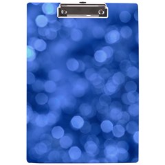 Light Reflections Abstract No5 Blue A4 Clipboard by DimitriosArt