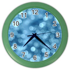 Light Reflections Abstract No8 Cool Color Wall Clock by DimitriosArt