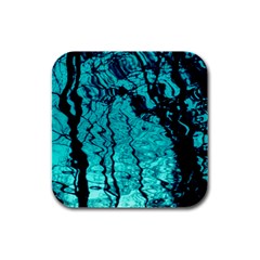 Cold Reflections Rubber Square Coaster (4 Pack) by DimitriosArt