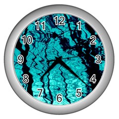 Cold Reflections Wall Clock (silver) by DimitriosArt