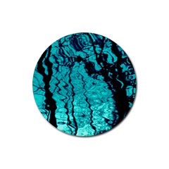 Cold Reflections Rubber Coaster (round) by DimitriosArt