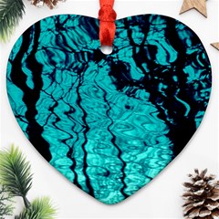 Cold Reflections Heart Ornament (two Sides) by DimitriosArt