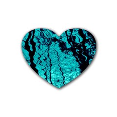 Cold Reflections Rubber Heart Coaster (4 Pack) by DimitriosArt