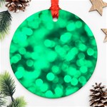 Light Reflections Abstract No10 Green Ornament (Round) Front