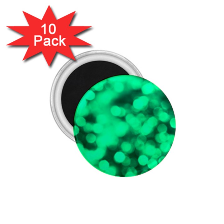 Light Reflections Abstract No10 Green 1.75  Magnets (10 pack) 