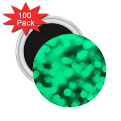 Light Reflections Abstract No10 Green 2 25  Magnets (100 Pack)  by DimitriosArt