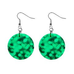 Light Reflections Abstract No10 Green Mini Button Earrings by DimitriosArt