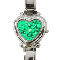 Light Reflections Abstract No10 Green Heart Italian Charm Watch by DimitriosArt