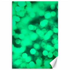 Light Reflections Abstract No10 Green Canvas 12  X 18  by DimitriosArt