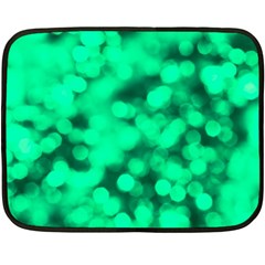 Light Reflections Abstract No10 Green Fleece Blanket (mini) by DimitriosArt