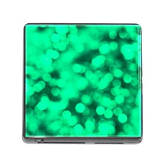 Light Reflections Abstract No10 Green Memory Card Reader (square 5 Slot) by DimitriosArt