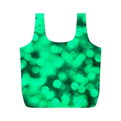 Light Reflections Abstract No10 Green Full Print Recycle Bag (m) by DimitriosArt