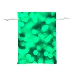 Light Reflections Abstract No10 Green Lightweight Drawstring Pouch (M) Back