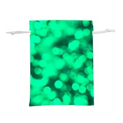 Light Reflections Abstract No10 Green Lightweight Drawstring Pouch (l) by DimitriosArt