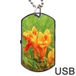 Orange On The Green Dog Tag USB Flash (Two Sides) Front