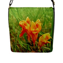 Orange On The Green Flap Closure Messenger Bag (l) by DimitriosArt