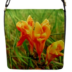 Orange On The Green Flap Closure Messenger Bag (s) by DimitriosArt