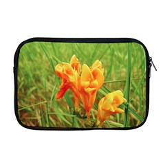 Orange On The Green Apple Macbook Pro 17  Zipper Case by DimitriosArt