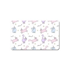 Unicorn Cats Pattern 2 Magnet (name Card) by Littlebird