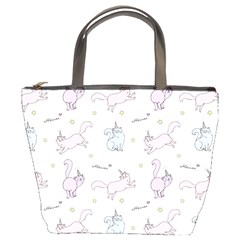 Unicorn Cats Pattern 2 Bucket Bag by Littlebird