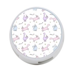 Unicorn Cats Pattern 2 4-port Usb Hub (one Side) by Littlebird