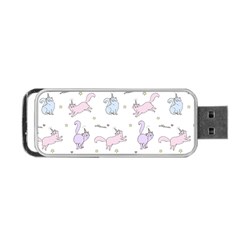 Unicorn Cats Pattern 2 Portable Usb Flash (two Sides) by Littlebird