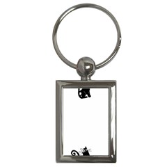 Cats Pattern Example Key Chain (rectangle) by Littlebird