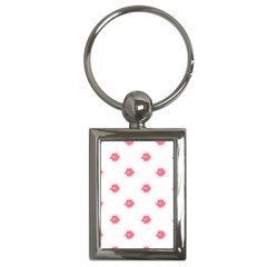 Lips Bubblegum Pattern Key Chain (rectangle) by Littlebird