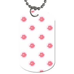 Lips Bubblegum Pattern Dog Tag (one Side) by Littlebird