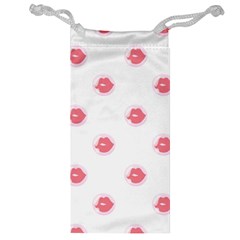 Lips Bubblegum Pattern Jewelry Bag by Littlebird