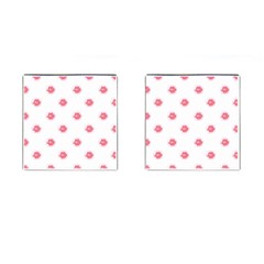 Lips Bubblegum Pattern Cufflinks (square) by Littlebird