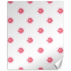 Lips Bubblegum Pattern Canvas 16  X 20  by Littlebird