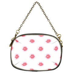 Lips Bubblegum Pattern Chain Purse (one Side) by Littlebird