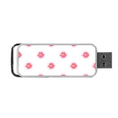 Lips Bubblegum Pattern Portable Usb Flash (two Sides) by Littlebird