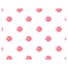 Lips Bubblegum Pattern Double Sided Flano Blanket (medium)  by Littlebird